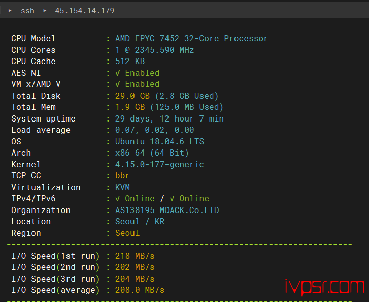 locvps全球云:韩国VPS深度测评,BGP线路,三网回程优化,测评数据分享 韩国VPS 第2张-VPS部落 | VPS测评、优惠码与实用教程 - lochanguovpscepshuju01