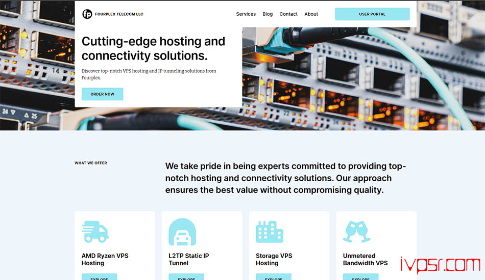 fourplex美国VPS 5折优惠$3.5/月起，AMD Ryzen/1T大硬盘/10G带宽不限流量