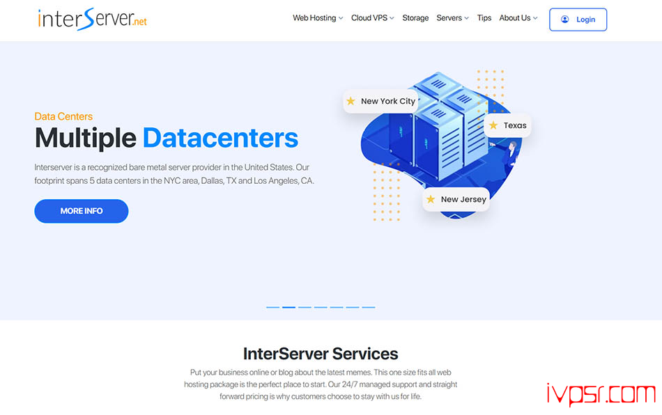interserver美国VPS，$3/月，1核/2G内存/40gSSD/2T流量/10G带宽，可选洛杉矶/达拉斯/纽约