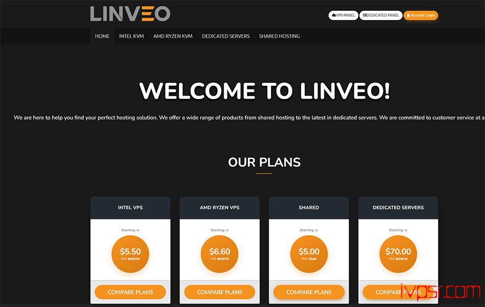 linveo高性能AMD VPS本月五折$3.3/月起，Ryzen9、NVMe SSD、达拉斯、哥伦布机房